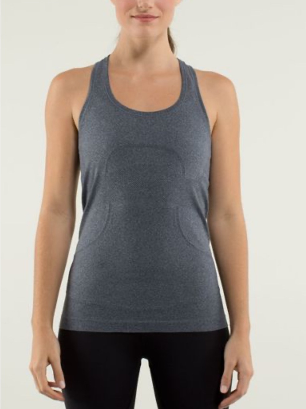 lululemon athletica Heathered Charcoal Racerback Swiftly Tank